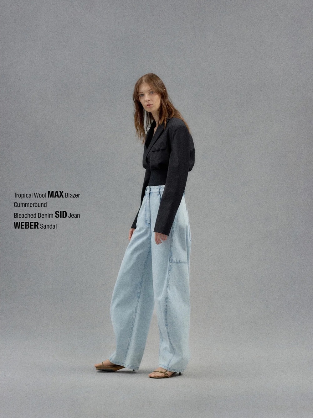 Tibi Bleached Denim Sid Jean